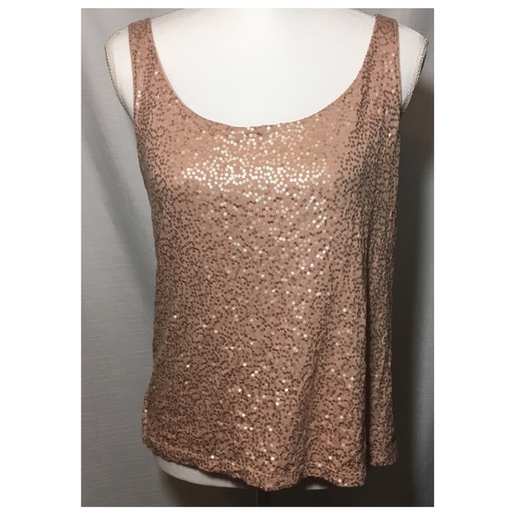 Talbots Tops - Beautiful Talbot’s blush pink sequined tank